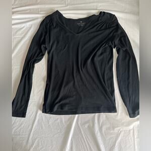 Banana Republic Black Long Sleeve V Neck Tee Shirt XL